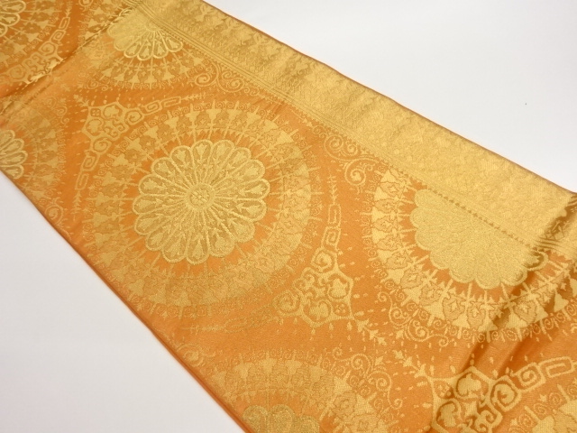 JAPANESE MARU OBI / WOVEN KIKU / KAWASHIMA SELKON